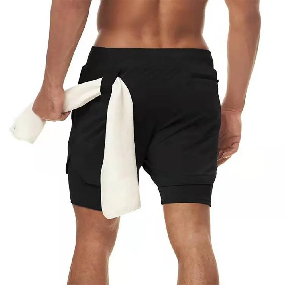 Shorts Dry Fit 2 em 1 - Corrida Academia e Treino