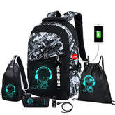 Mochila Escolar Masculina + Shoulder Bag de Brinde