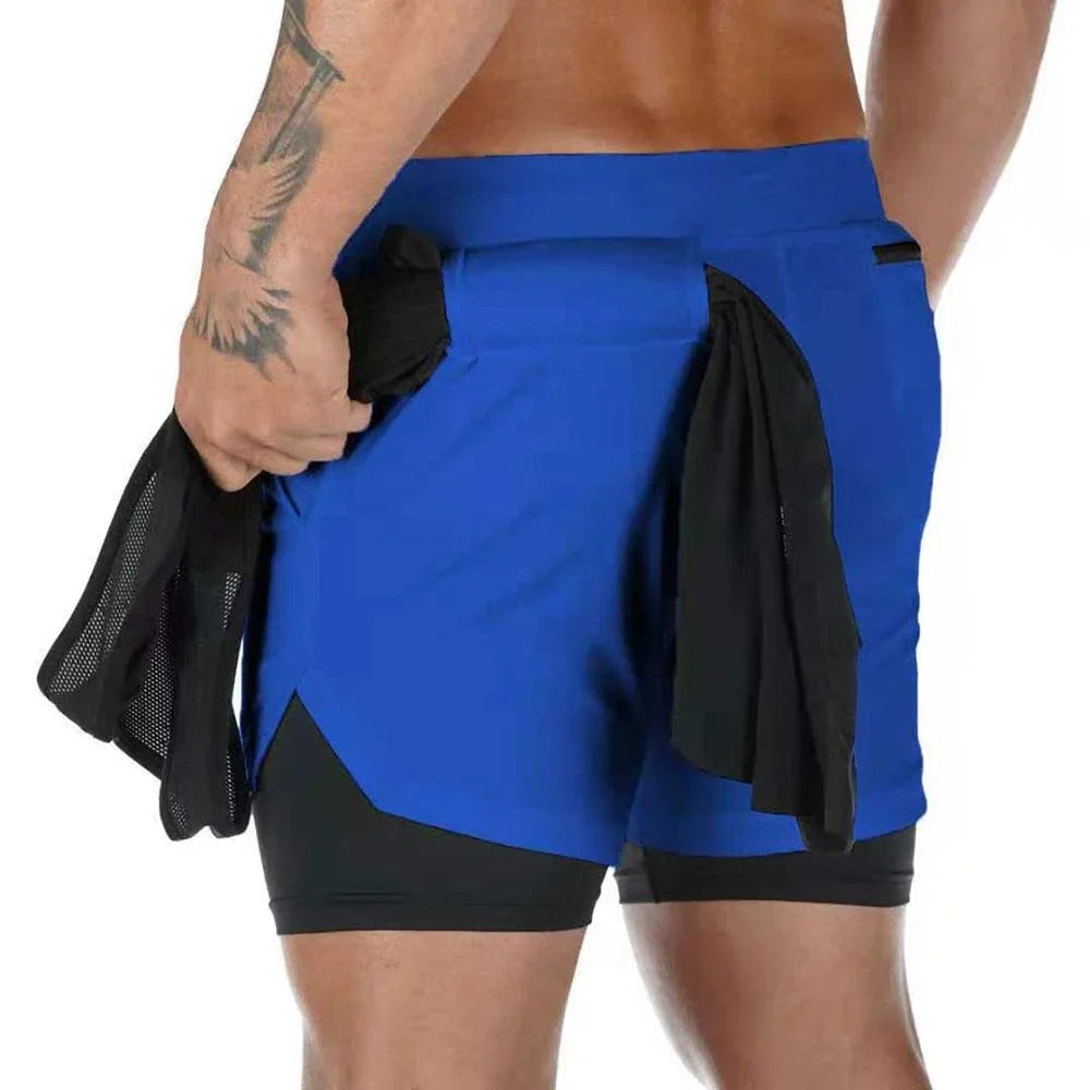 Shorts Dry Fit 2 em 1 - Corrida Academia e Treino