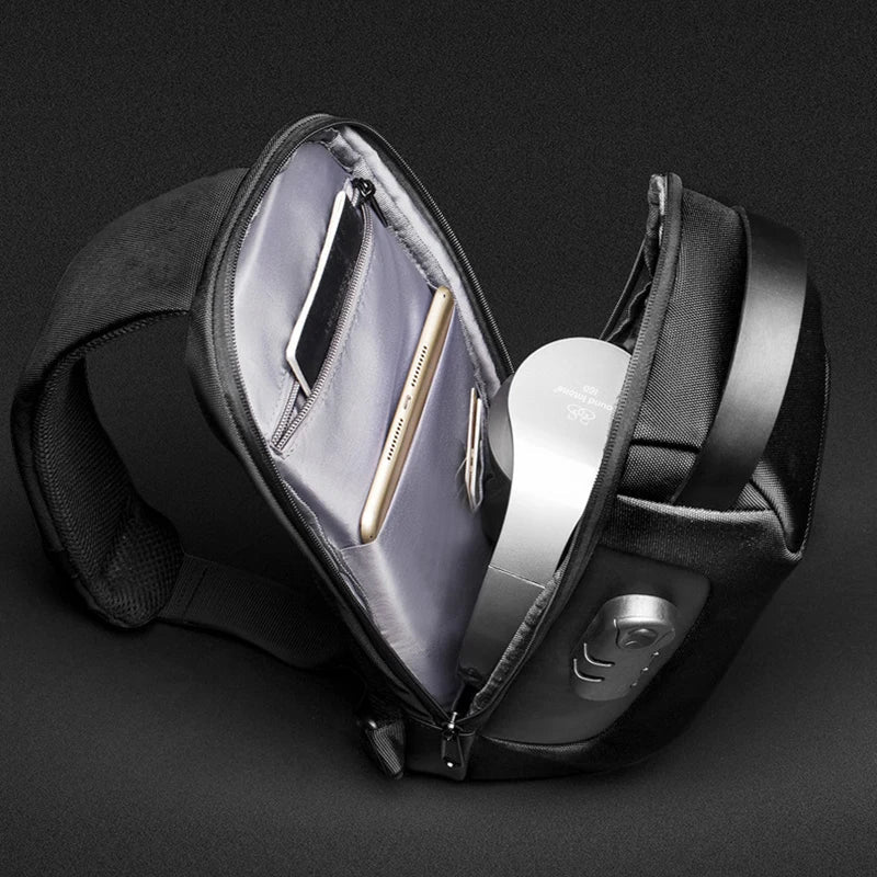 Mochila Multifuncional Transversal Anti Furto