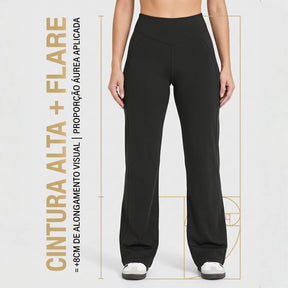 Calça Legging Boca de Sino com Efeito Empina Bumbum