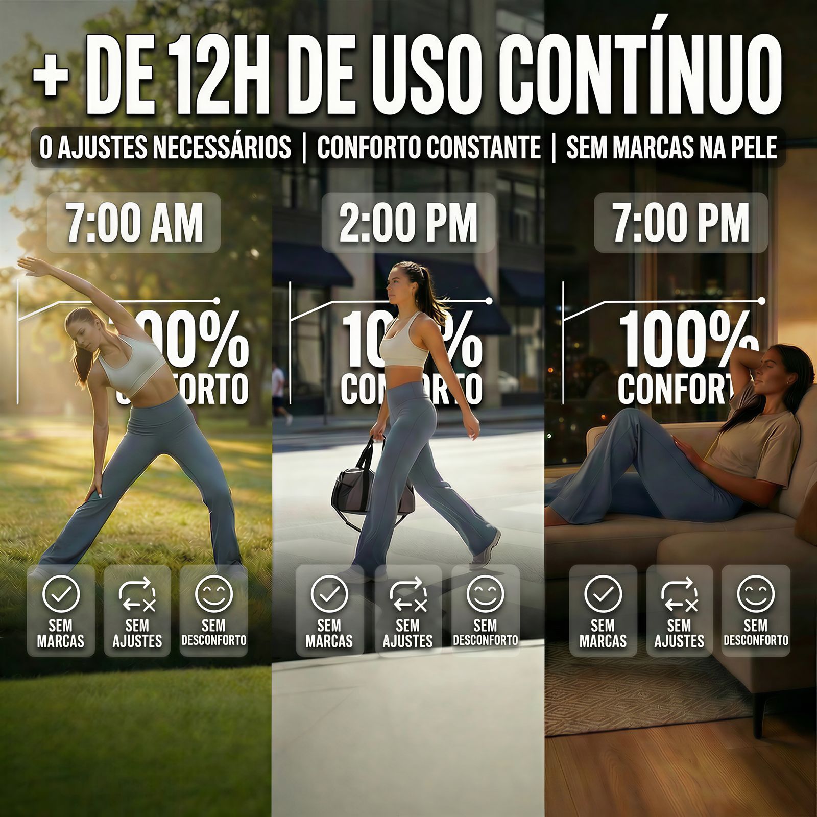 Calça Legging Boca de Sino com Efeito Empina Bumbum
