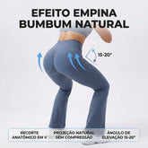 Calça Legging Boca de Sino com Efeito Empina Bumbum