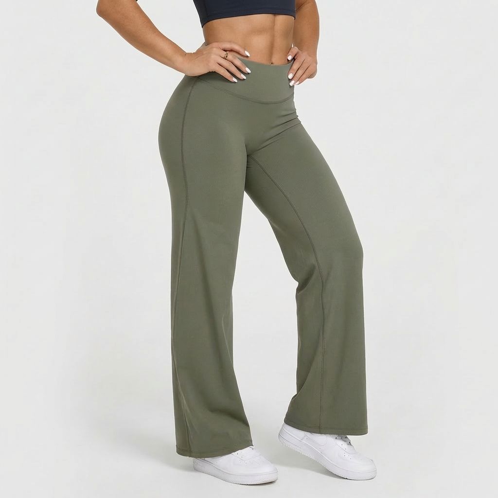 Calça Legging Boca de Sino com Efeito Empina Bumbum