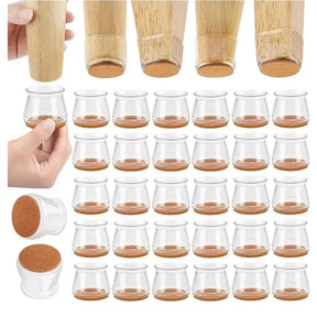 (Kit com 16 unidades) Protetores de Silicone Flexíveis para Pés de Móveis  - Antirruído, Antiderrapante e Proteção para Pisos