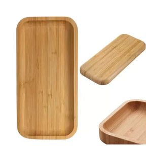 Bandejas de Bambu Retangular (KIT COM 3 UNIDADES)