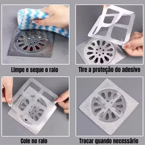(Kit 20) Telas Protetoras Adesivas para Ralo – Filtro Antientupimento e Bloqueador de Insetos